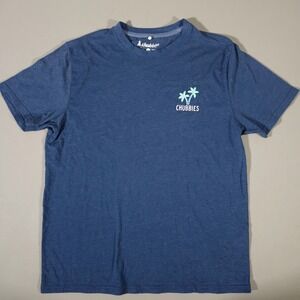 Chubbies Graphic Tee Mens Medium Blue Gators Paradise Palm Tree Neon Short